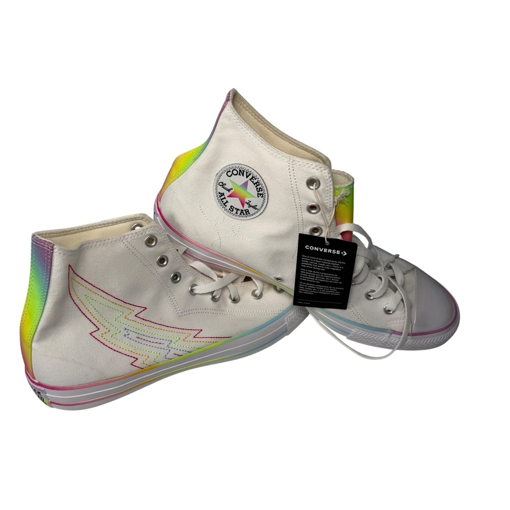 Converse Chuck Taylor All Star Pride High Top White Rainbow Mens 13 Women 15